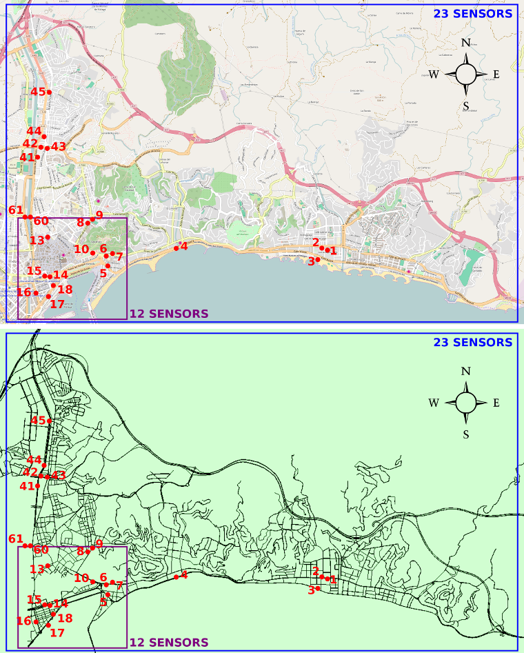 Two case studies in Malaga, Spain, imported from OpenStreetMap into SUMO